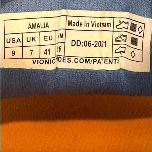 Vionic Amalia Azure Bungee Lace Support Shoe Blue 9 Medium - Picture 9 of 9